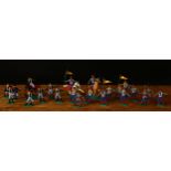 Timpo Toys plastic 'Swoppet' figures, comprising a U.S. 7th Cavalry figure, mounted on horseback,