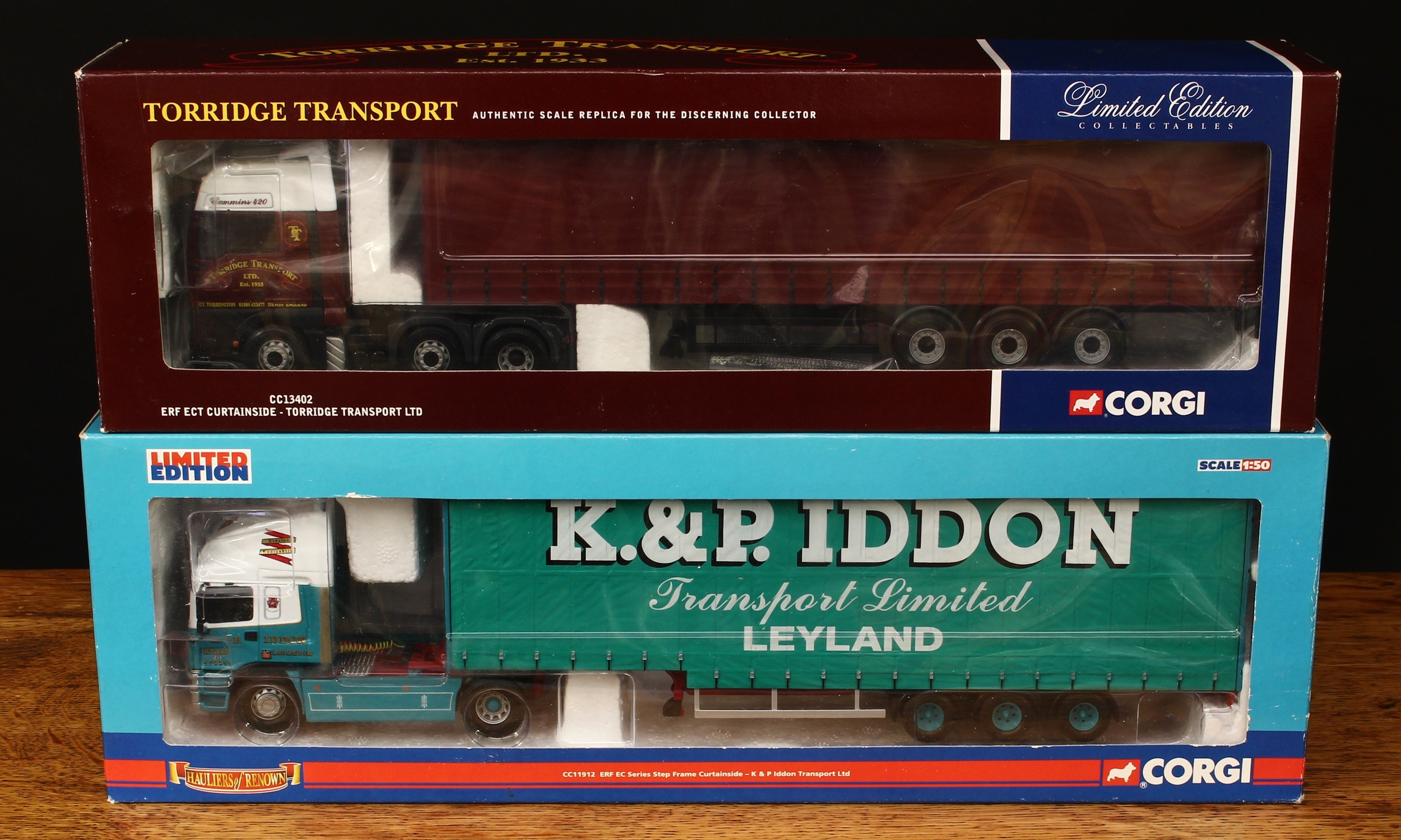 Corgi 1:50 scale models including Hauliers of Renown, comprising CC11912 ERF EC Series step frame