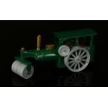 Tri-ang Minic (Lines Brothers) tinplate and clockwork 33M steam roller, green body with grey