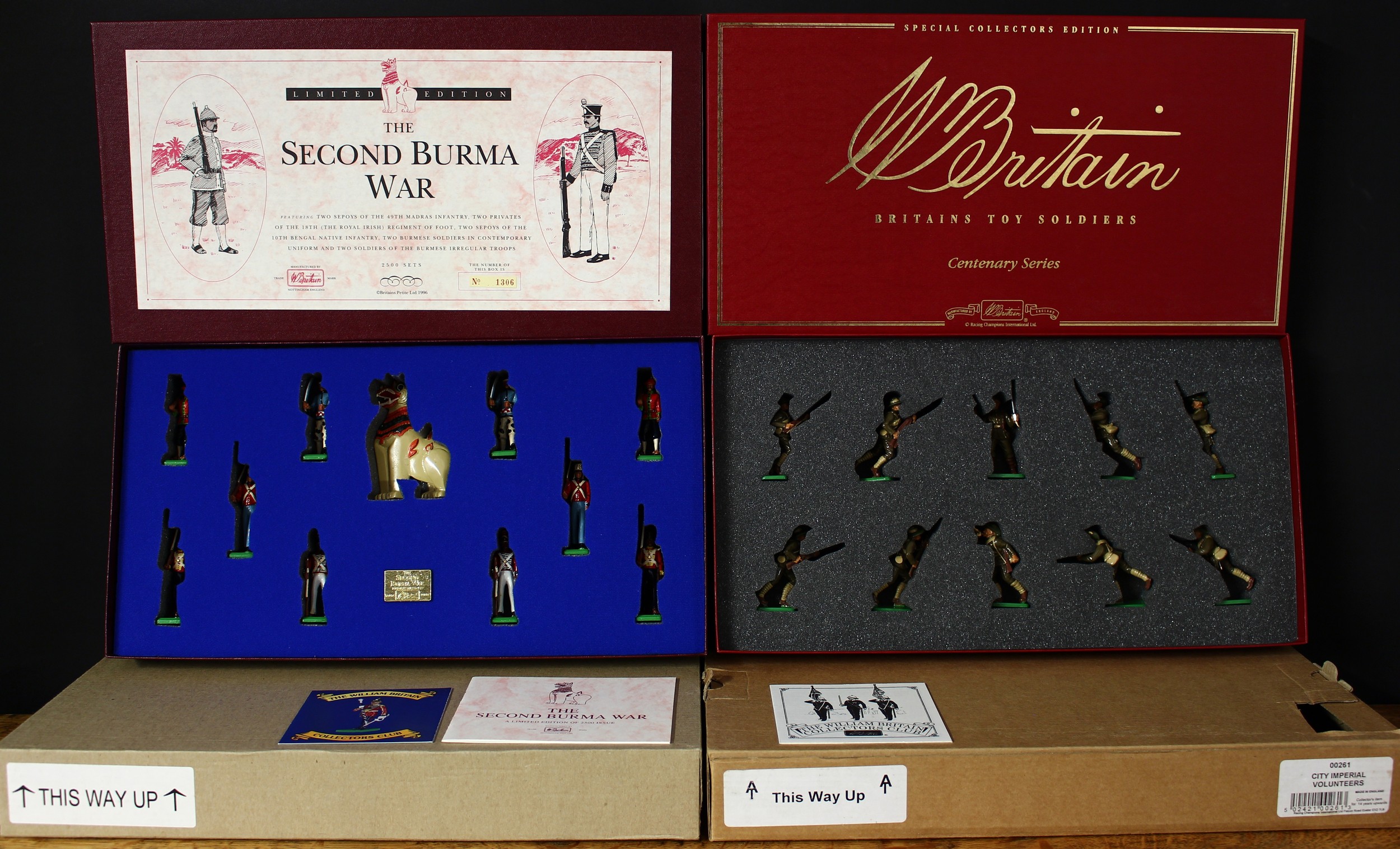 W Britain (Britains) 5296 The Second Burma War set, comprising two Sepoys of the 49th Madras