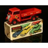 Tri-ang Minic (Lines Brothers) tinplate and clockwork British road services open lorry, red cab