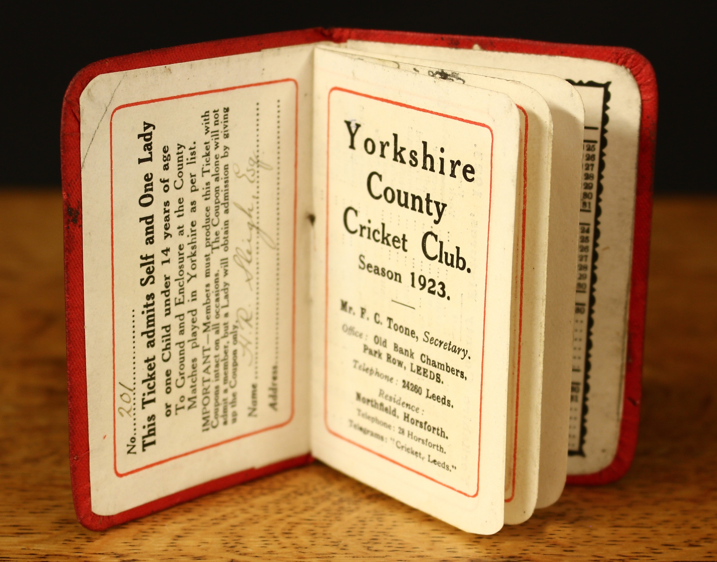 Sport, Cricket - a collection of Yorkshire County Cricket Club ticket books, various seasons, - Image 2 of 2