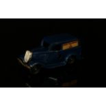 Tri-ang Minic (Lines Brothers) tinplate and clockwork 2M Ford light van, dark blue body with