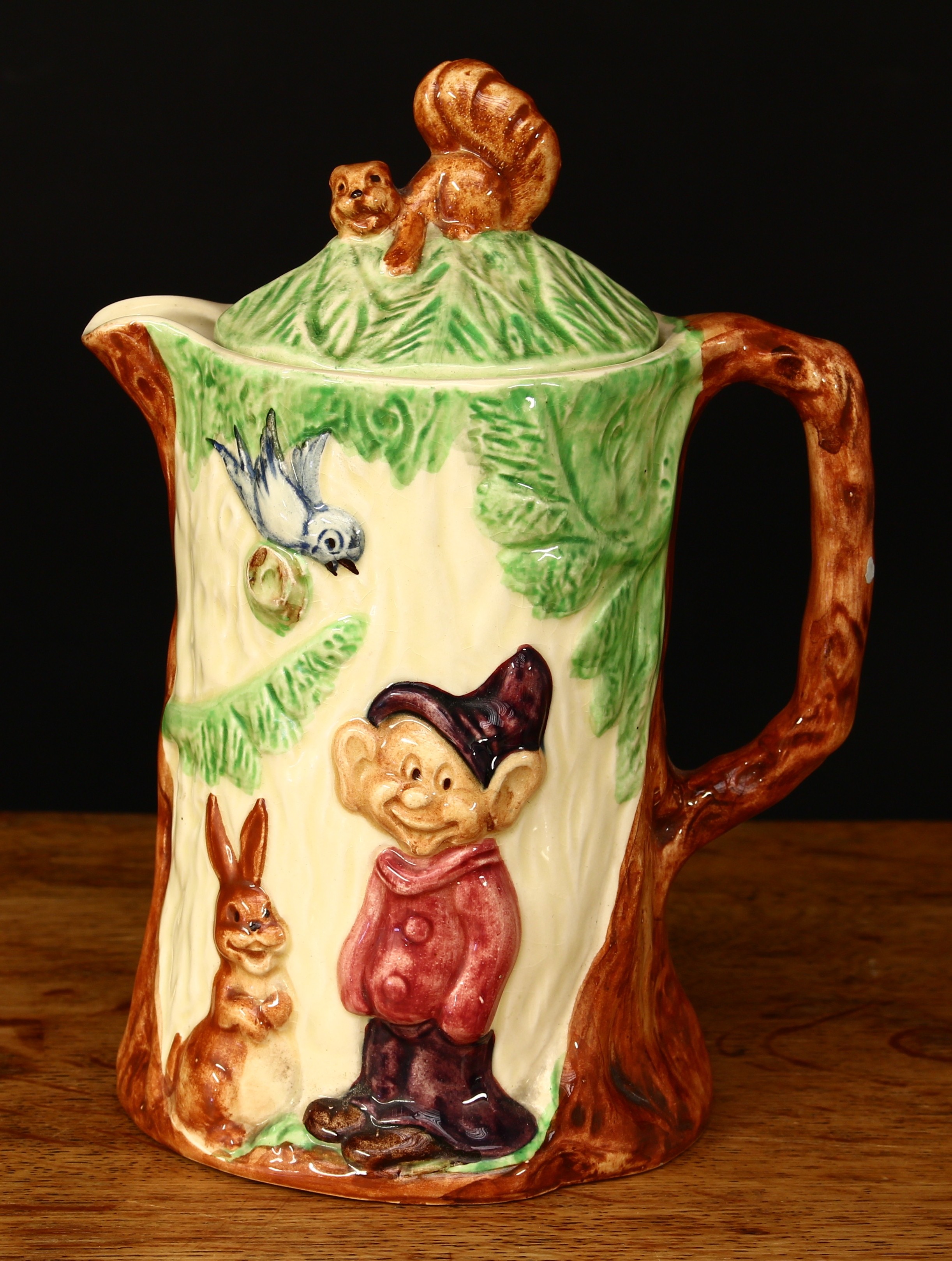 Juvenalia - a 1930's Wadeheath Walt Disney novelty hot water jug and cover from the Snow White