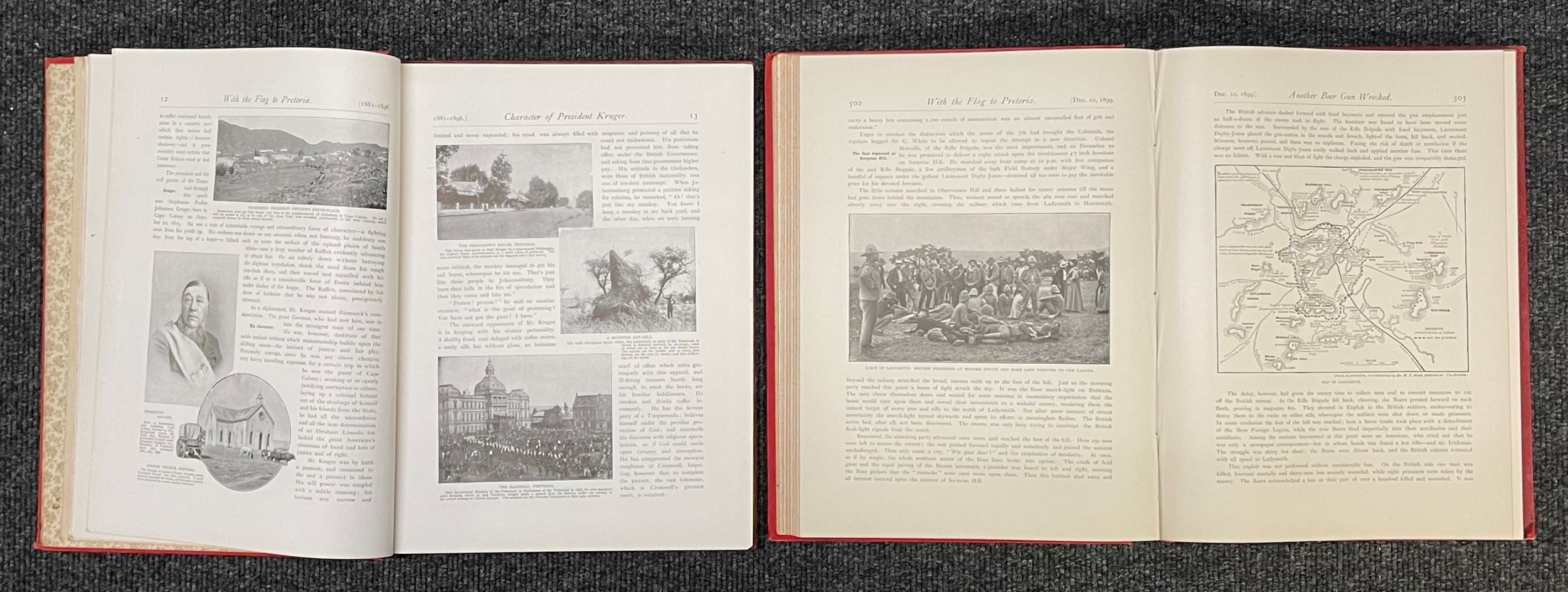 Boer War History books "With the Flag to Pretoria". Volumes 1 & 2. Published by Harmsworth - Bild 2 aus 7