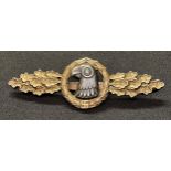 WW2 Third Reich Luftwaffe Frontflugspange für Aufklärer in Gold - Luftwaffe Reconnaissance Clasp