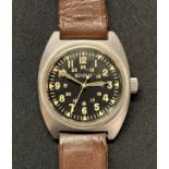 US Issue Military Wristwatch by Benrus. Black dial with Arabic Numerals. Anti Magnetic,