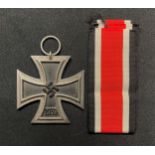 WW2 Third Reich Iron Cross 2nd Class 1939. Ring is makers marked "24" for Arbeitsgemeinschaft,