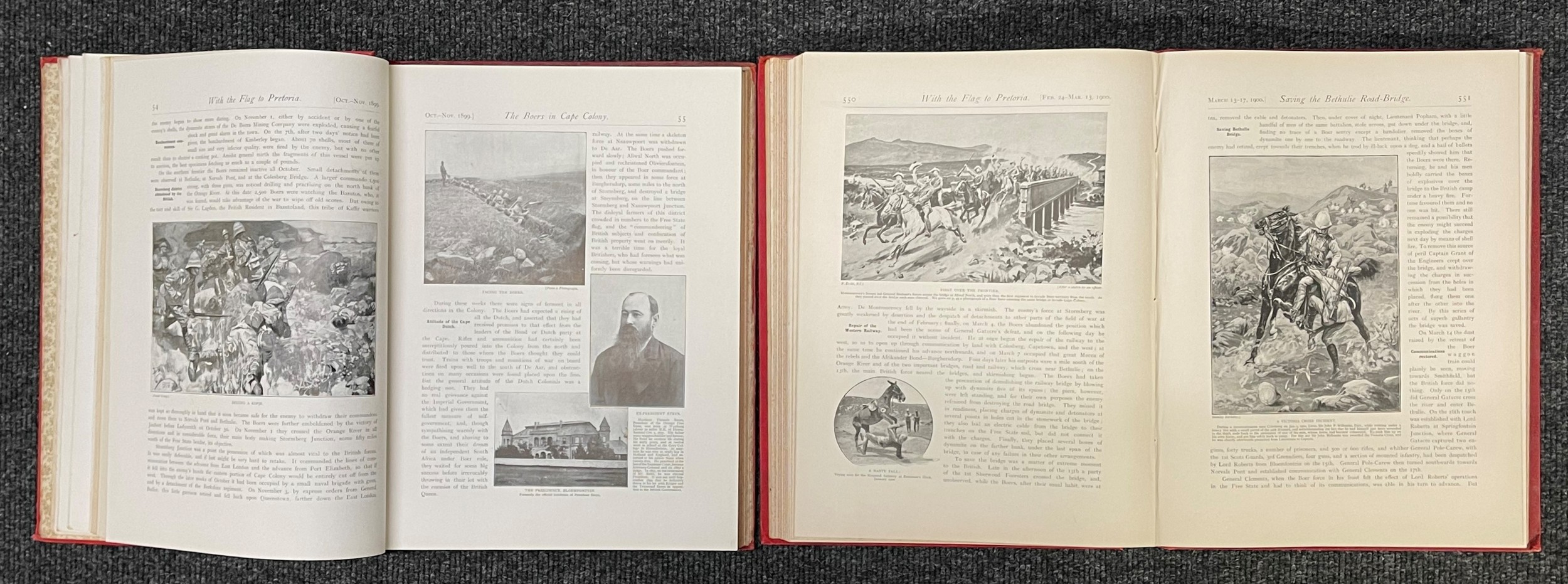 Boer War History books "With the Flag to Pretoria". Volumes 1 & 2. Published by Harmsworth - Bild 3 aus 7