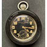 WW2 British Royal Signals Wireless Set Black Bakelite Pocket Watch Holder ZA4250 containing a Carley