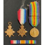 Collection of three British WW1 Medals: 1914-15 Star to 229 Gnr F W Spicer, RFA, no ribbon: 1914-