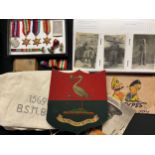 WW2 British Desert Rat's Medal Group and archive to 1569115 Battery Sgt Major Fred Ball, 168 LAA