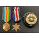 WW1 British Victory Medal to B-391644 A Cpl CB Mettham, Army Service Corps complete with original