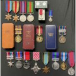 WW2 British 1939-45 Star, Africa Star, War Medal and Defence Medal. All complete with ribbons. Along