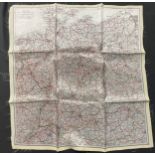 WW2 British RAF Silk Escape Map of Germany. Code letter A. Single Sided Map.