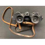 WW2 Third Reich 6x30 Dienstglas Binoculars maker marked "cxn" (Emil Busch A-G, Optische Industrie,