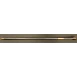 A good quality cleaning rod with turned wooden handle, copper decorative band and a threaded brass