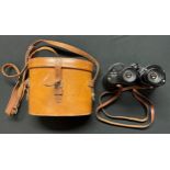 WW2 British US Made Lend Lease 6x30 Binoculars. WD Broad Arrow marked 6x30 along with makers mark "