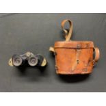 WWI British 6x 30 binoculars, maker marked "Bausch & Lomb Optical Co., Rochester, N.Y., U.S.A." with
