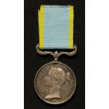 Crimea Medal. Un-named, no clasp, complete with replacement ribbon.