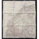 WW2 British RAF Silk Escape Map of North Africa Code Letter K2/K3.