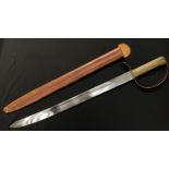 Boarding Cutlass with fullered single edged blade 455mm in length maker marked "Rabone Bross & Co"