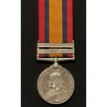 Queens South Africa Medal with Transvaal and Laing's Nek clasps RENAMED to 5510 Corporal JF Webb,