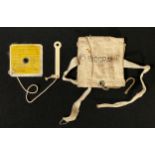 WW2 British RAF 1941 Pattern Emergency Heliograph signalling mirror in original canvas pouch with