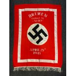 WW2 Third Reich Podium Banner captured by members of the British 52nd Lowland Dvision on April