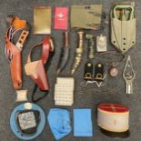 A quantity of mixed militaria to include: French Kepi, UN Beret and two UN blue scarves, Soviet