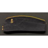 WW2 British Royal Engineers private purchase dress field service cap. Dark blue body with yellow