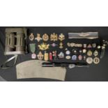 WW2 British cap badges: Notts & Derbys, General Service Corps, RAPC, RAF, Royal Signals, RA: West