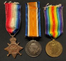 WWI British Medals Group comprising of 1914-15 Star, War Medal and Victory Medal to 87472 Dvr