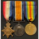 WWI British Medal Group comprising of 1914-15 Star, British War medal and Victory Medal all
