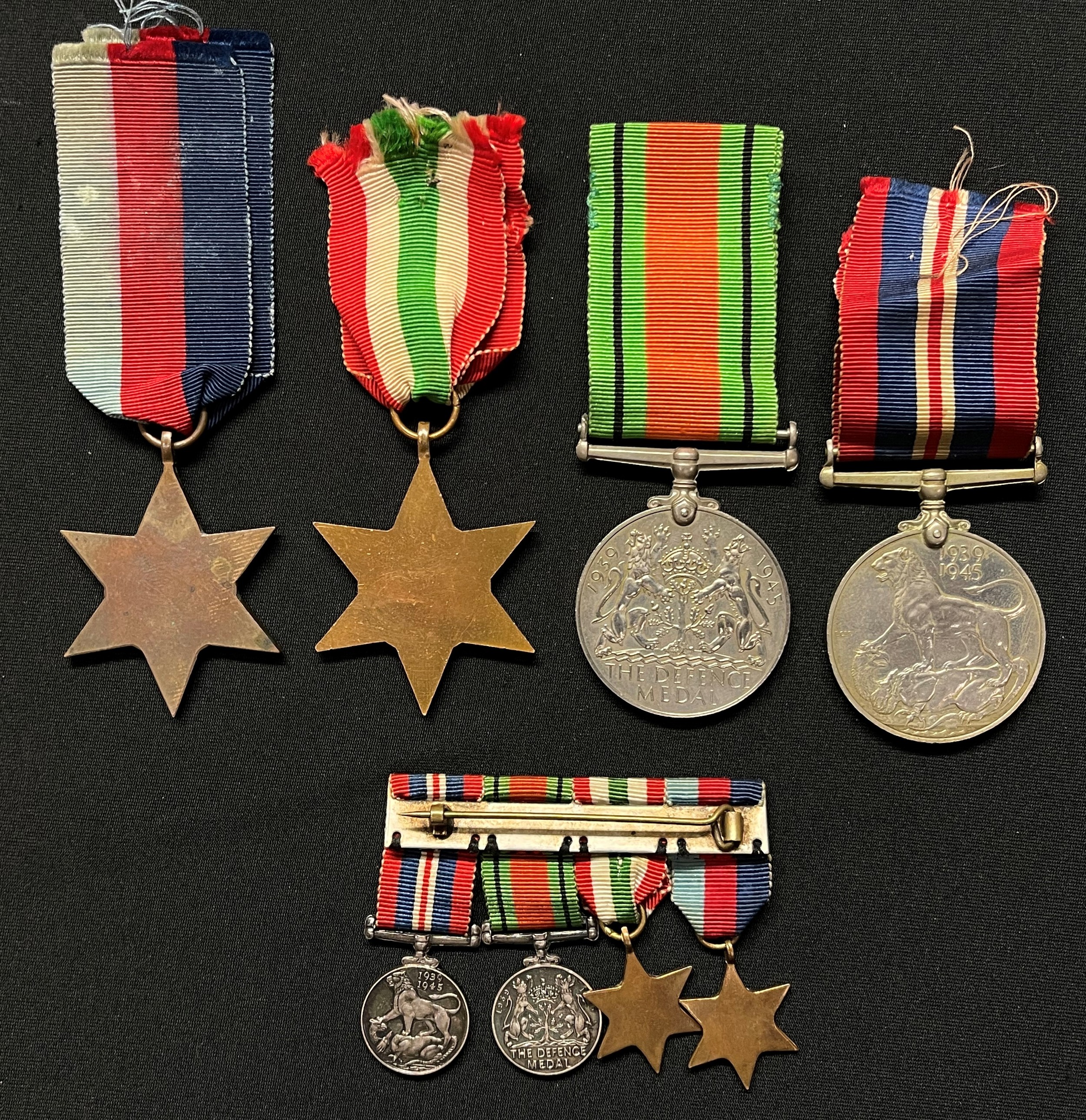 WW2 British Medal Group comprising of : 1939-45 Star, Italy Star with MiD Oakleaf, War Medal and - Bild 2 aus 2