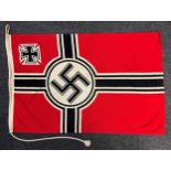 Reproduction WW2 Third Reich Reichskriegsflagge. Printed construction. Size 90cm x 57cm. No