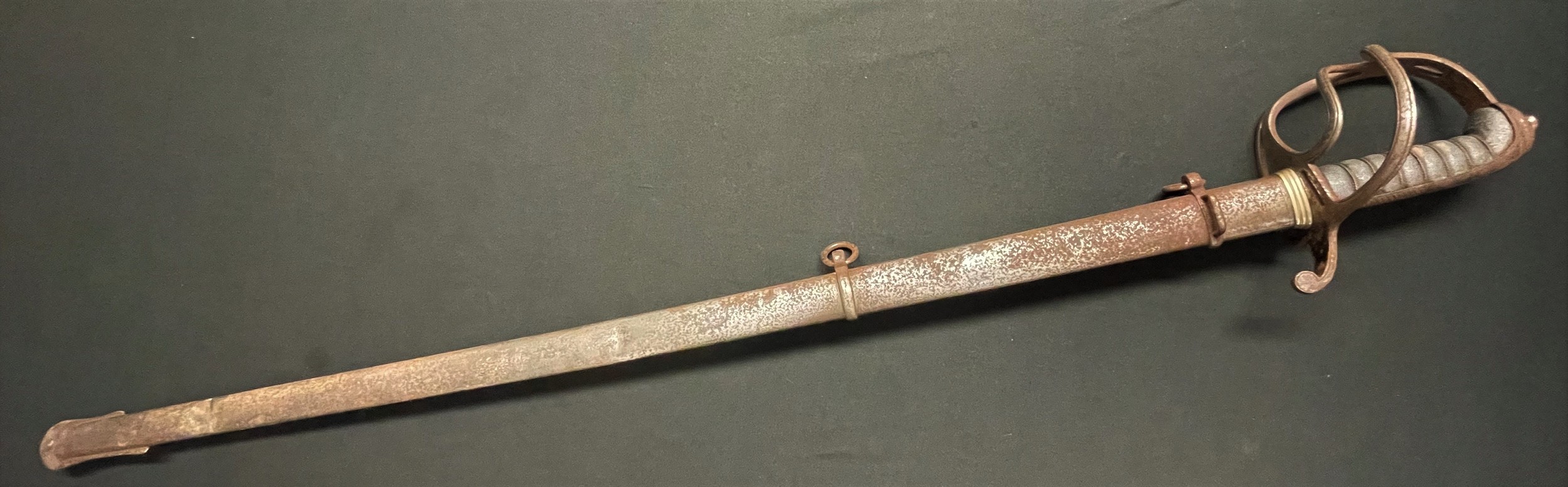 Victorian Royal Artillery officer's sword with single edged fullered blade 816mm in length, proof - Bild 24 aus 25