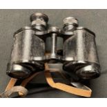 WW2 Third Reich 6x30 Dienstglas Binoculars late war unmarked example. Complete with neck strap and