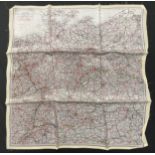 WW2 British RAF Silk Escape Map of Germany. Code letter A. Single Sided Map.