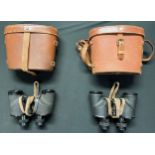 WW2 Canadian 6x30 Binoculars maker marked and dated "REL/Canada 1944" complete with neck strap and