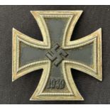 WW2 Third Reich Eisernes Kreuz 1. Klasse. Iron Cross 1st Class 1939. No makers mark.