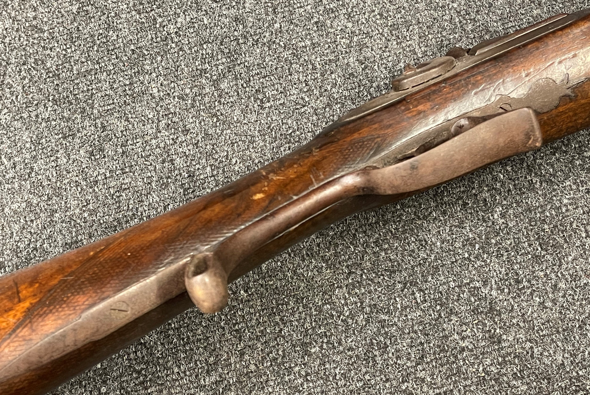 9 Bore Percussion Cap Muzzle Loading Single Barrel Shotgun with 101cm long barrel. No makers mark or - Image 15 of 17