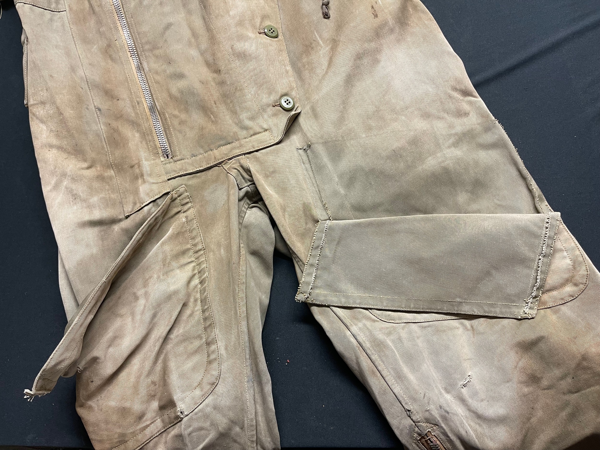 WW2 British RAF Sidcot Flying Suit. Size 4. In need of repairs to shoulders and front pockets and - Image 12 of 13