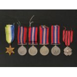 WW2 British Atlantic Star with ribbon: British War Medals x 4, complete with ribbons, Kingdom of