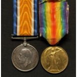 WWI British War Medal and Victory Medal to C-1689 PTE F. Smith, K.R. RIF. C. Complete with