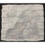 WW2 British RAF Silk Escape and Evasion Map code F/G of Scandinavia and the Baltic. Sewn edge