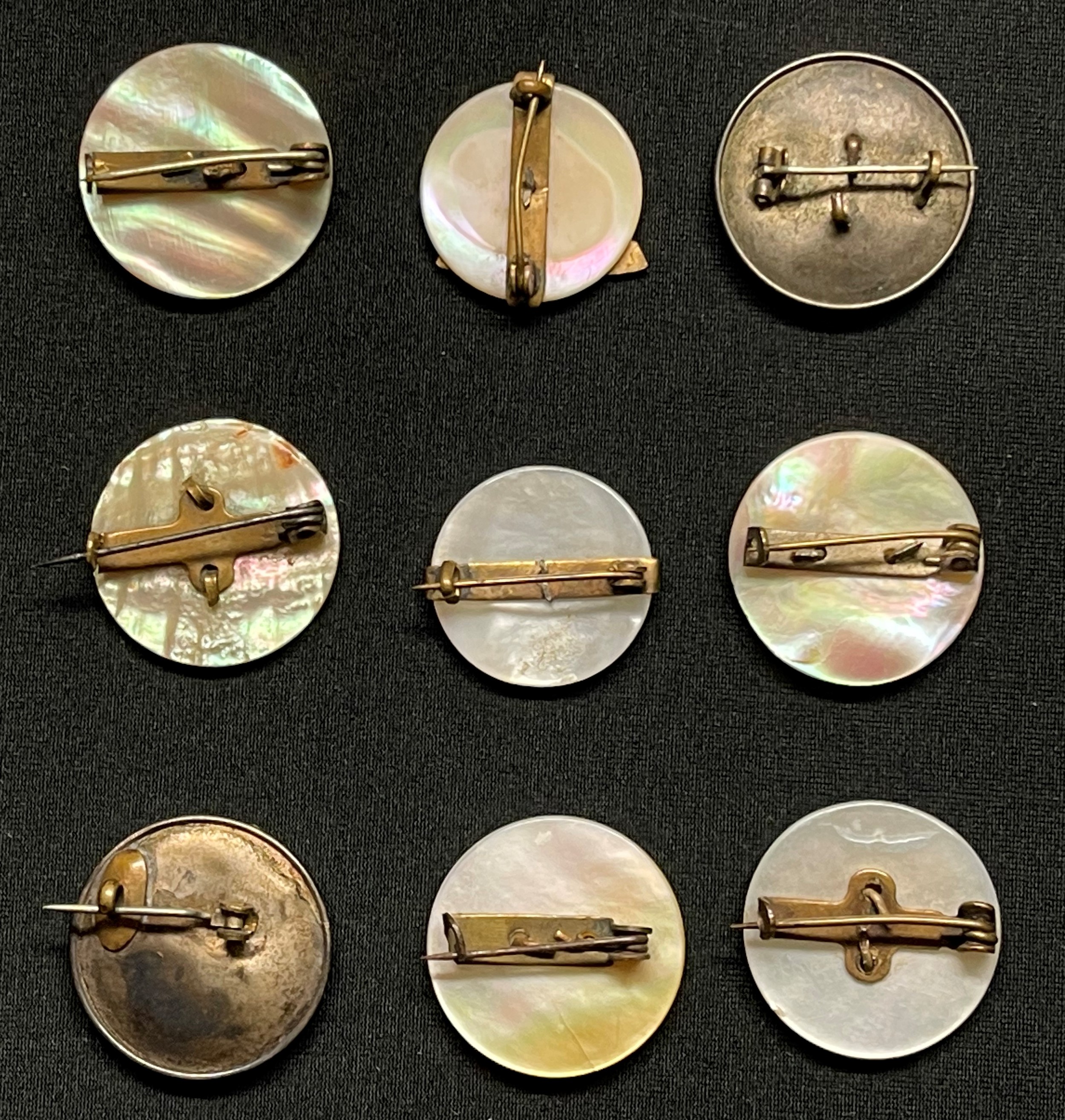 WW1 British Mother of Pearl & Enamel Sweetheart Badge Collection comprising of nine badges to - Image 2 of 11