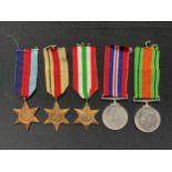WW2 British Medal Group comprising of : 1939-45 Star, Africa Star, Itally Star, War Medal and