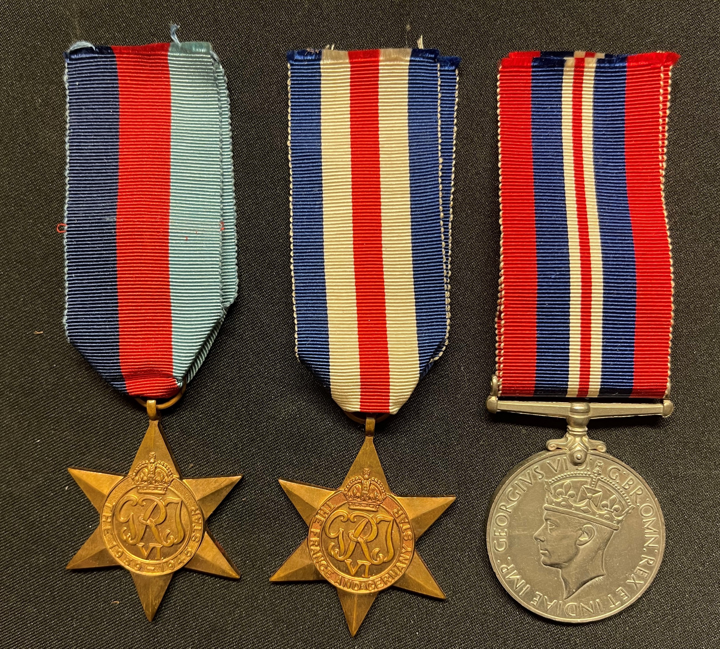 WW2 British medal group comprising of 1939-45 Star, France & Germany Star, War Medal. All with - Image 2 of 3