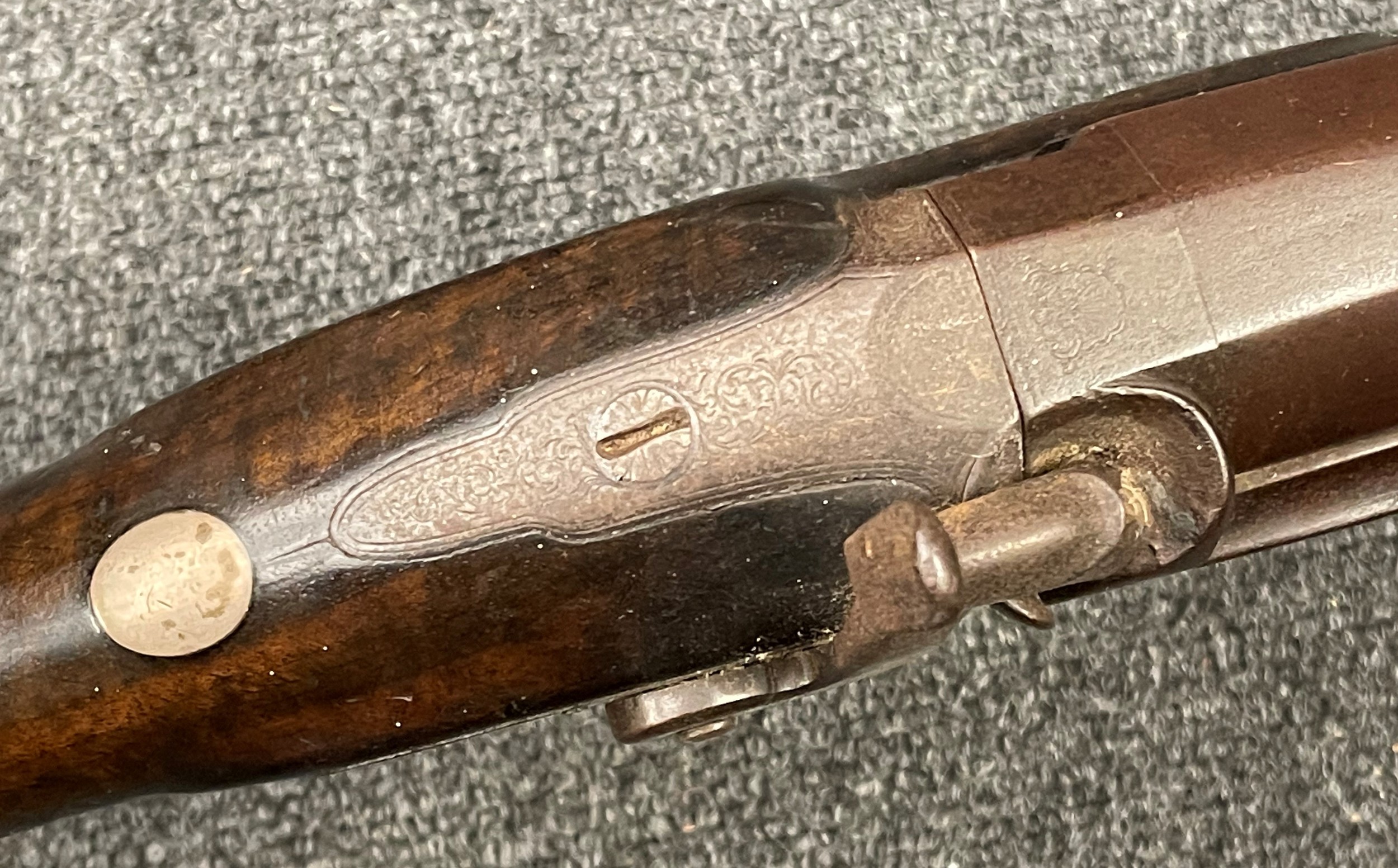 9 Bore Percussion Cap Muzzle Loading Single Barrel Shotgun with 101cm long barrel. No makers mark or - Image 12 of 17